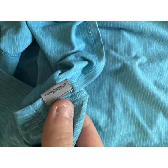 Eddie Bauer Women Long Sleeve V-Neck Stretch Ruched Shirt Sz Medium Lightweight - Picture 15 of 16